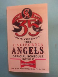 California Angels - 1995 - 35th Anniversary - Budweiser - Cover