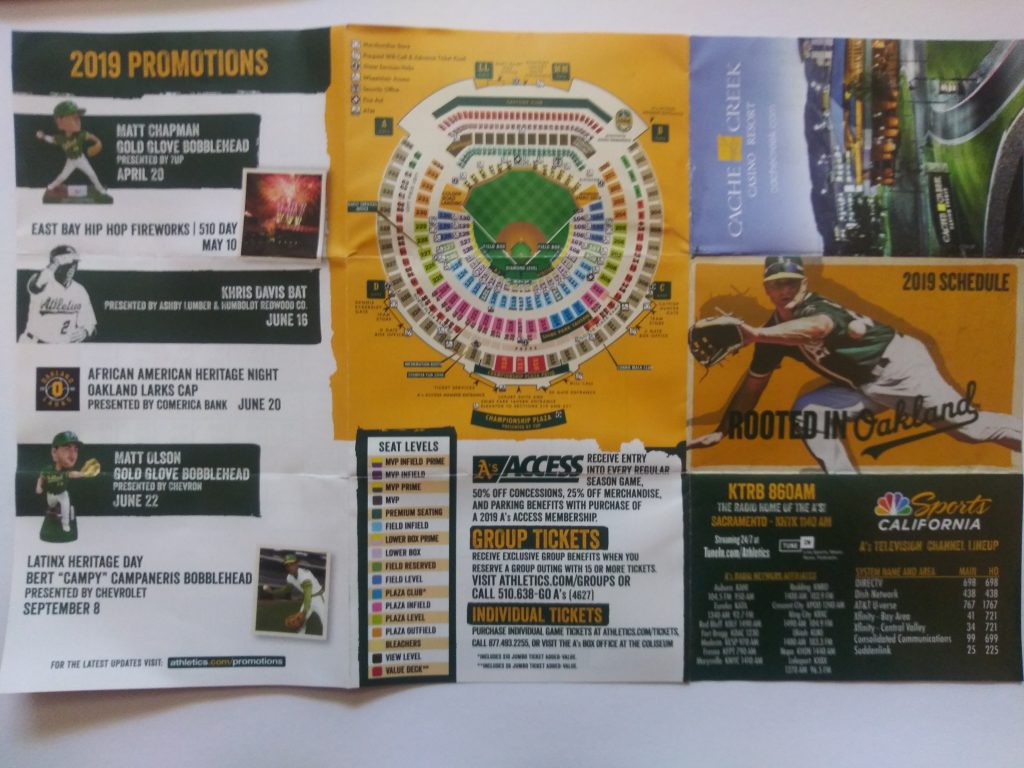 Oakland Athletics 2019 - chapman - side A